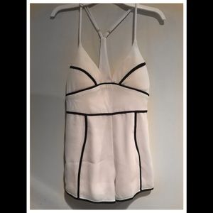 White and black romper size small by Heartbeeps